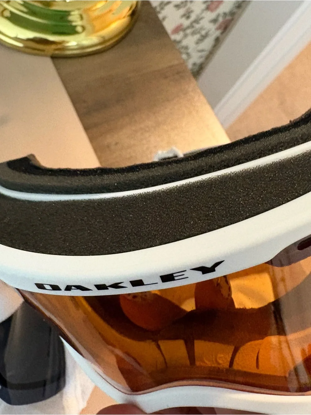 Oakley White Goggles with Amber Lens